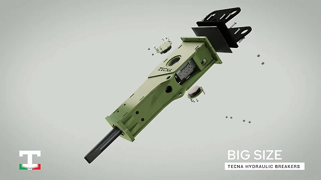 Fotogramma dello spot 3D dei demolitori idraulici Maxi